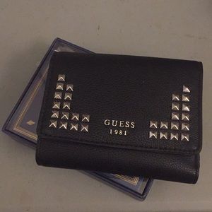 Black Leather Wallet by Guess